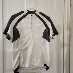 White and Black Cycling Jersey